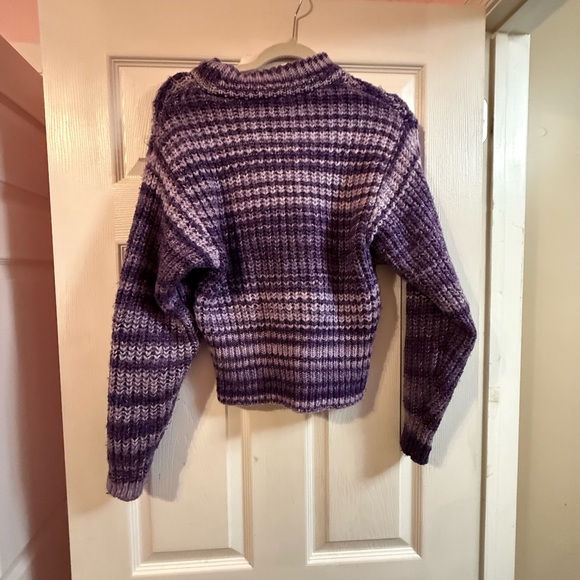 Zara Purple Striped Women's Sweater - Picture 5 of 5